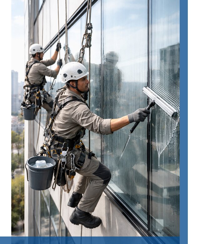 Мойка окон альпинистами в Вятских Поляне от 4568 р. | ВЫСОТНИК-Втс