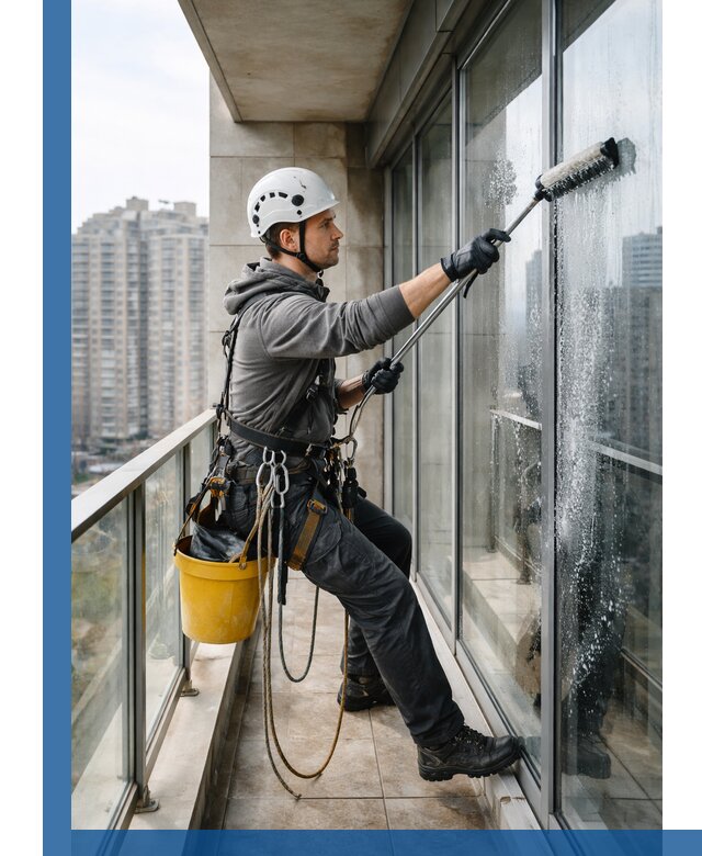 Профессиональная мойка балконного остекления в Вятских Поляне