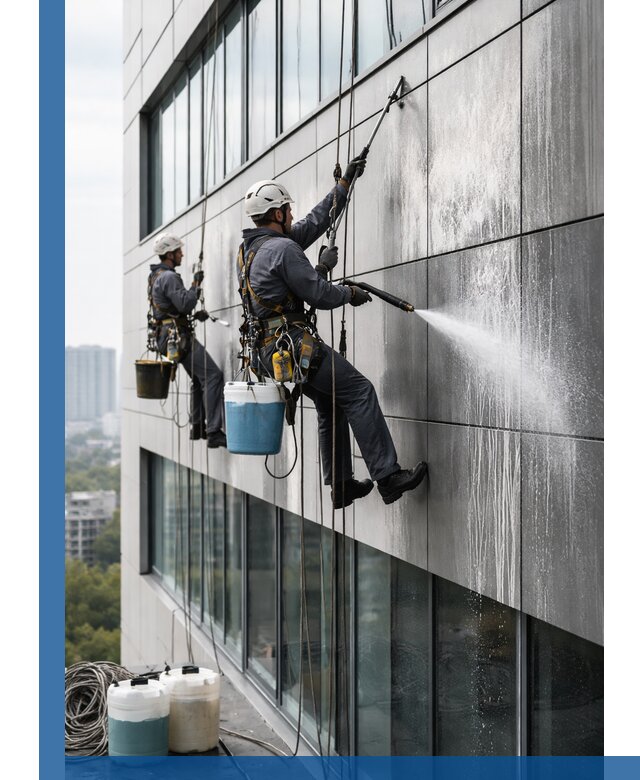 Профессиональная мойка вентилируемых фасадов в Вятских Поляне