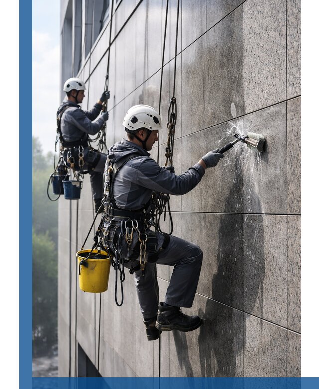 Профессиональная мойка фасада из керамогранита в Вятских Поляне