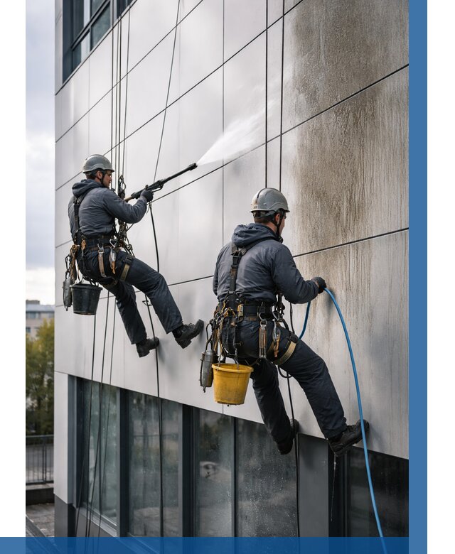 Мойка фасада из композита в Вятских Поляне по цене от 305 р. | ВЫСОТНИК-Втс