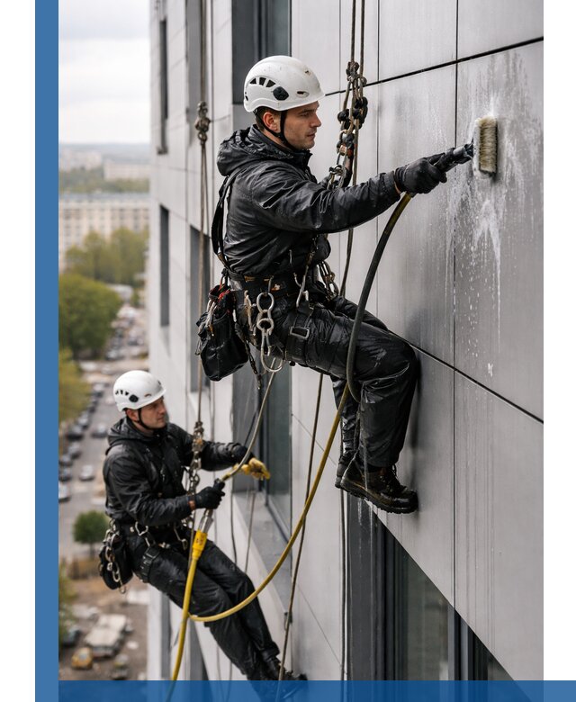 Профессиональная мойка фасада из композита в Вятских Поляне