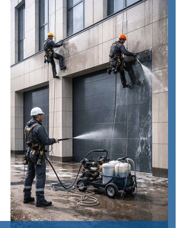 Послестроительная мойка фасада в Вятских Поляне от 305 р. | ВЫСОТНИК-Втс