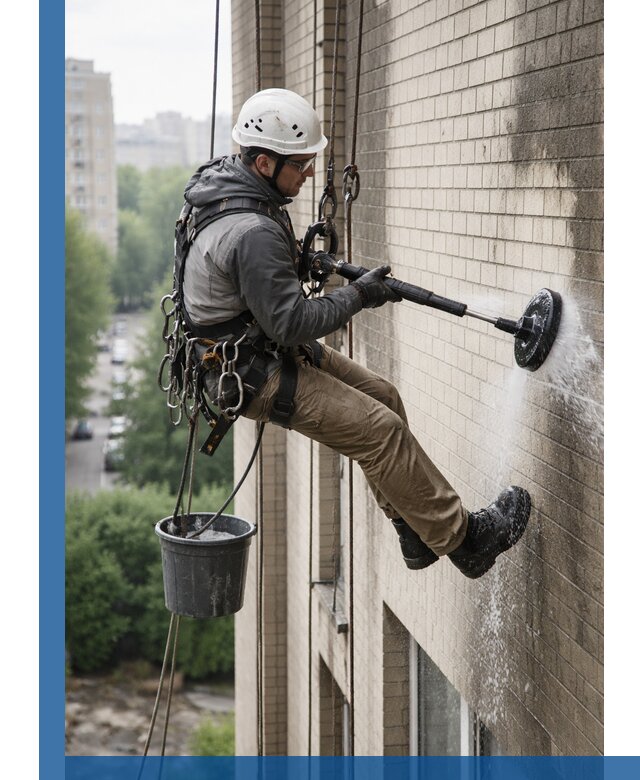 Очистка фасада от копоти в Вятских Поляне профессионально и безопасно