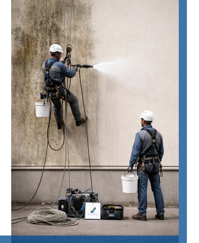 Очистка фасада от плесени в Вятских Поляне от 305 р. | ВЫСОТНИК-Втс