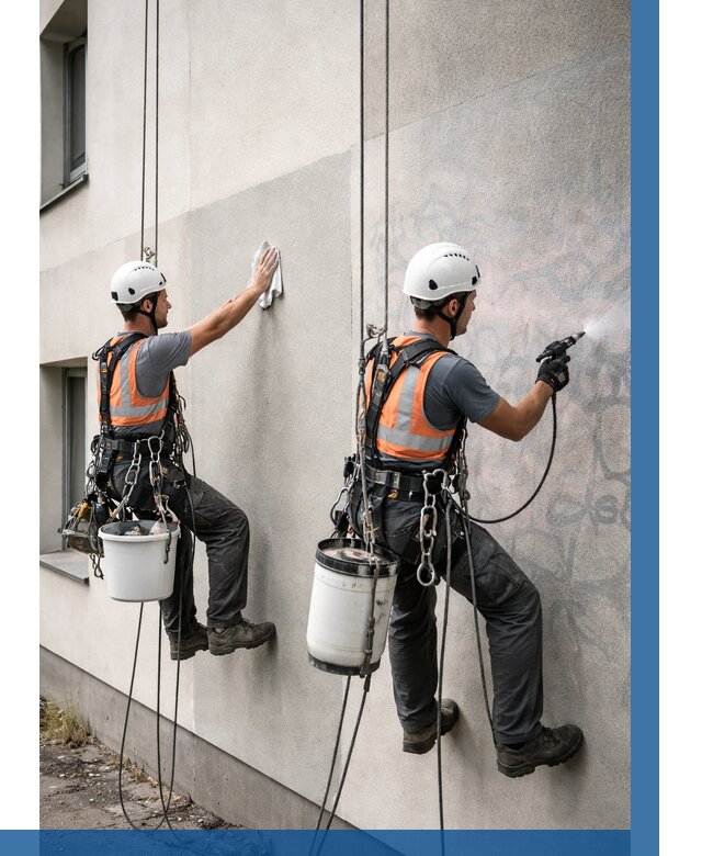 Антиграффити покрытие фасада в Вятских Поляне от 609 р. | ВЫСОТНИК-Втс