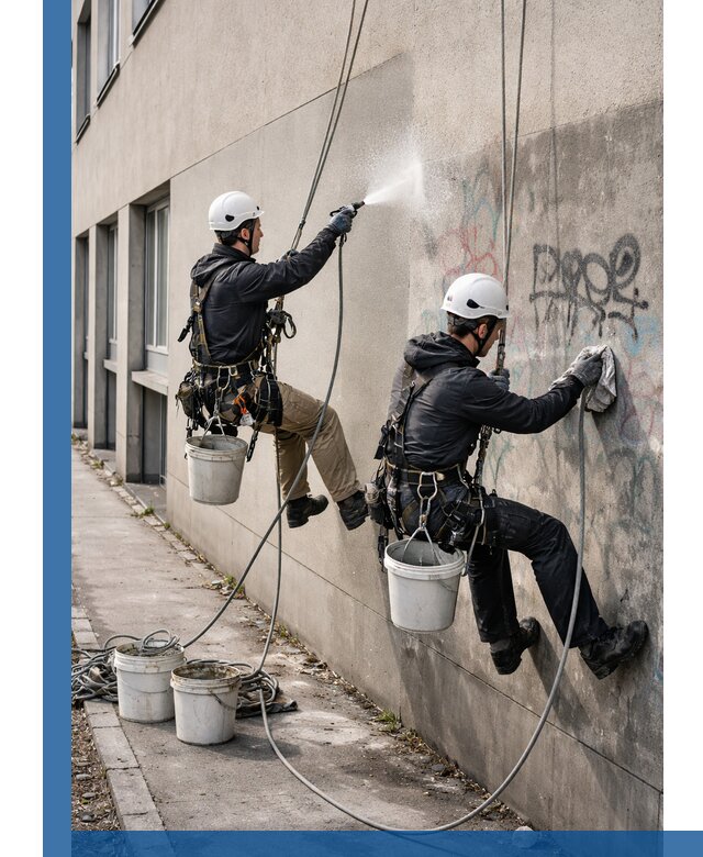 Антиграффити покрытие фасада с защитой от надписей в Вятских Поляне