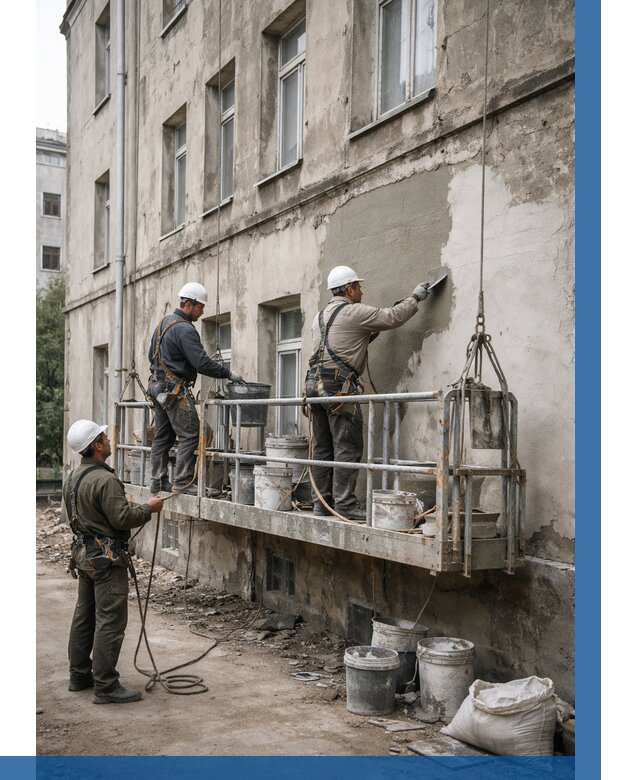 Капитальный ремонт фасада в Вятских Поляне от 4263 р. | ВЫСОТНИК-Втс