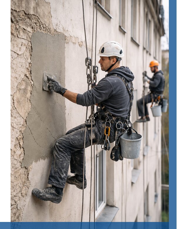 Восстановление штукатурки фасада в Вятских Поляне от 1218 р. | ВЫСОТНИК-Втс