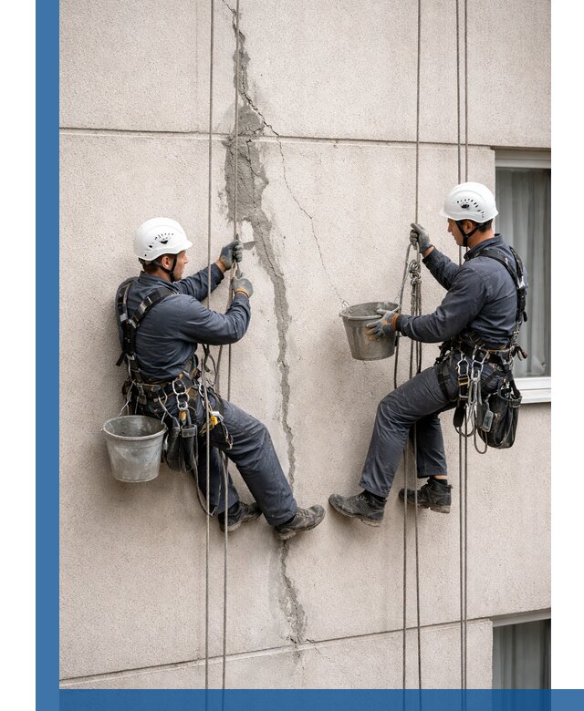 Заделка трещин на фасаде в Вятских Поляне с гарантийным ремонтом