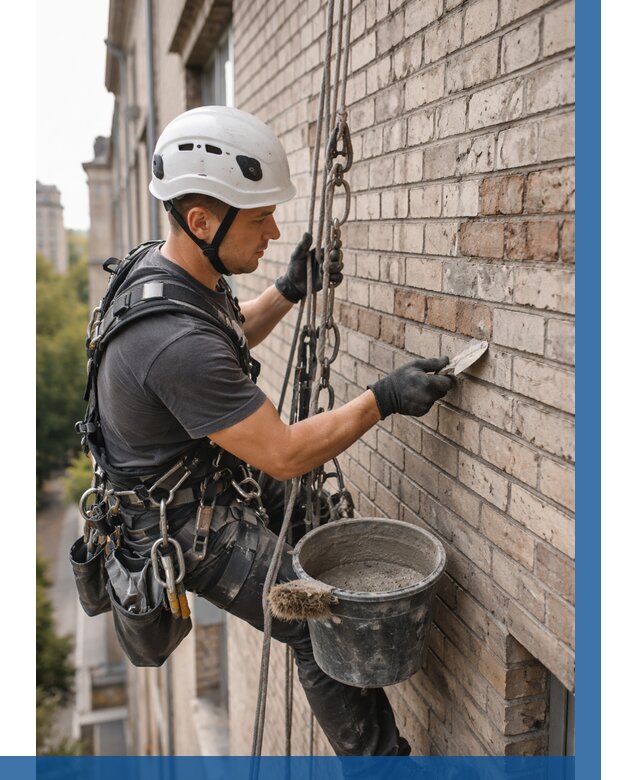 Ремонт кирпичной кладки фасада в Вятских Поляне от 1827 р. | ВЫСОТНИК-Втс