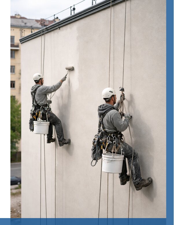 Покраска оштукатуренного фасада в Вятских Поляне от 325 р. | ВЫСОТНИК-Втс