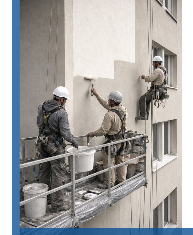 Покраска оштукатуренного фасада в Вятских Поляне под ключ с гарантией