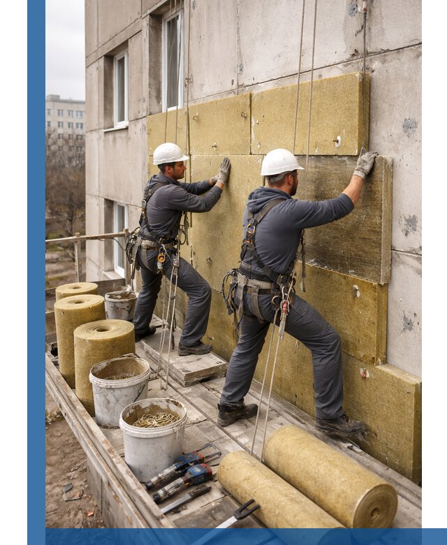 Утепление фасада минватой в Вятских Поляне под ключ с гарантией