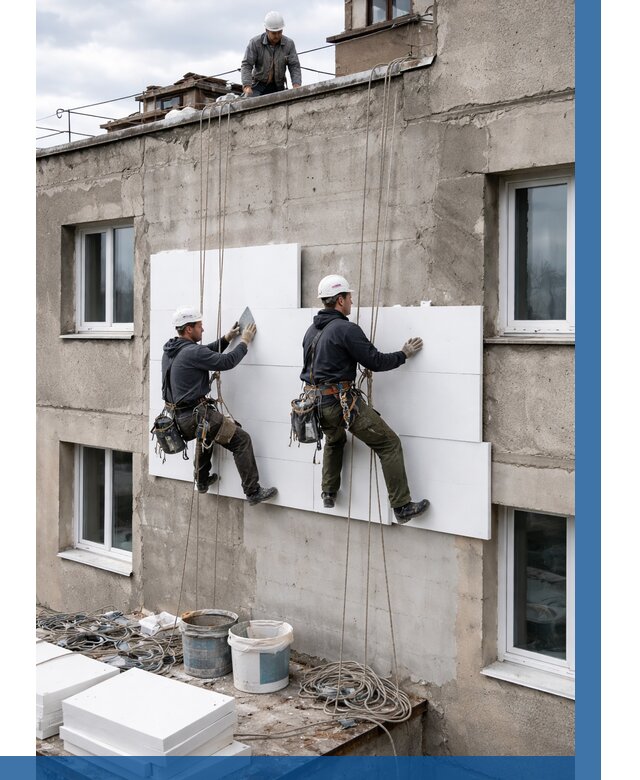 Утепление фасада пенополистиролом в Вятских Поляне от 1827 р. | ВЫСОТНИК-Втс