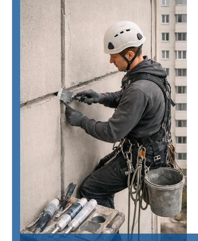 Ремонт межпанельных швов в Вятских Поляне герметизация и восстановление