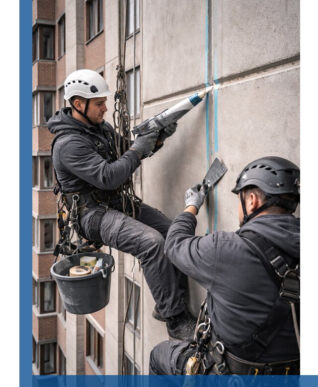 Вторичная герметизация швов фасада и кровли в Вятских Поляне