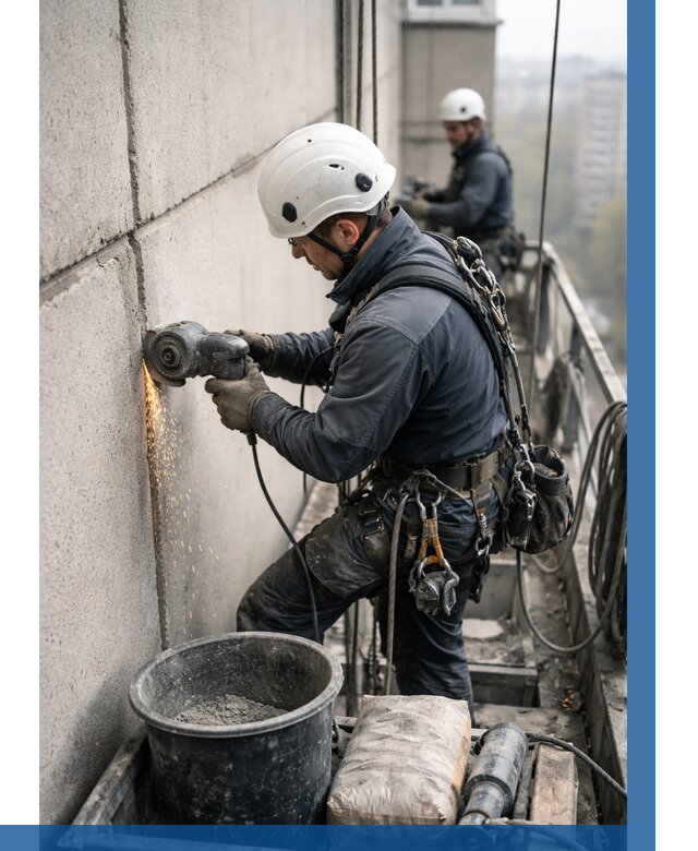 Штробление межпанельных швов в Вятских Поляне от 1218 р. | ВЫСОТНИК-Втс