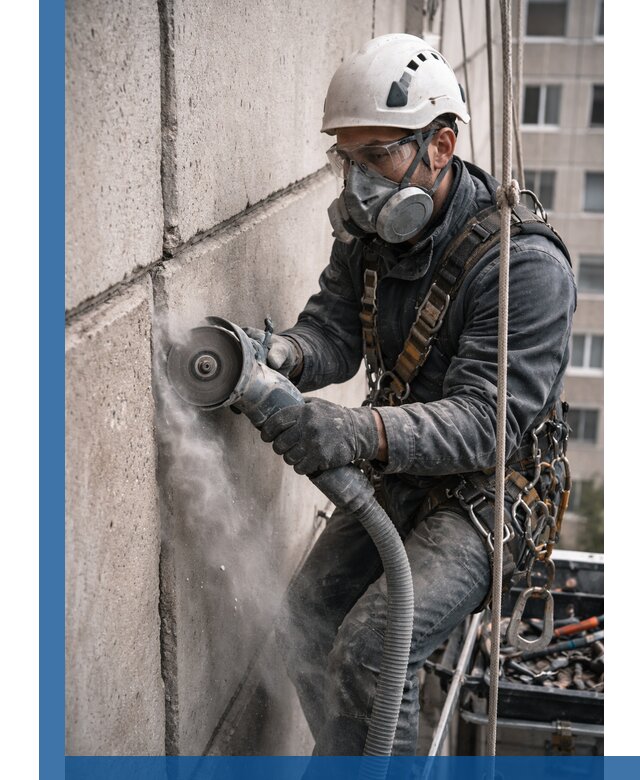 Штробление межпанельных швов в Вятских Поляне качественно и быстро