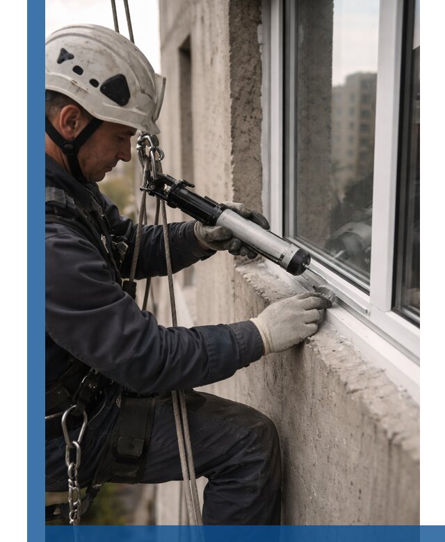 Герметизация оконных швов снаружи в Вятских Поляне профессионально