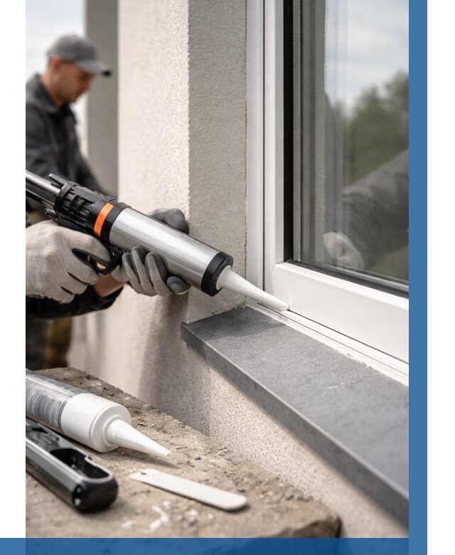 Герметизация монтажных швов окон в Вятских Поляне от 660 р. | ВЫСОТНИК-Втс