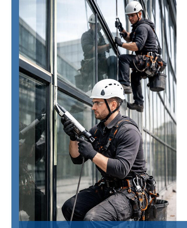 Герметизация витражных швов в Вятских Поляне для зданий и фасадов