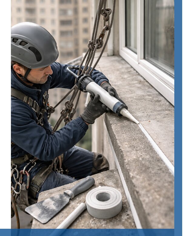 Герметизация балконного козырька в Вятских Поляне от 4568 р. | ВЫСОТНИК-Втс