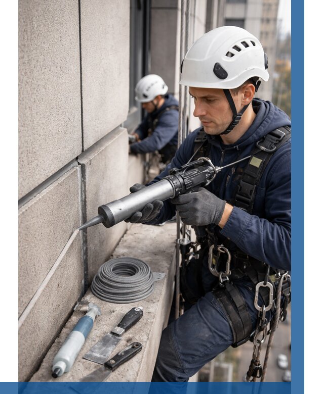 Герметизация деформационных швов фасада в Вятских Поляне от 711 | ВЫСОТНИК-Втс