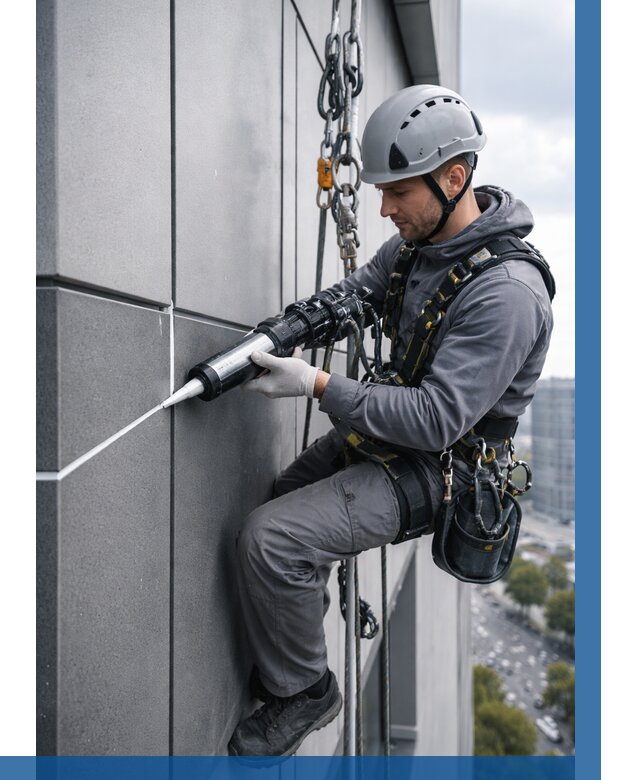 Герметизация стыков фасадных панелей в Вятских Поляне от 6598 р.| ВЫСОТНИК-Втс