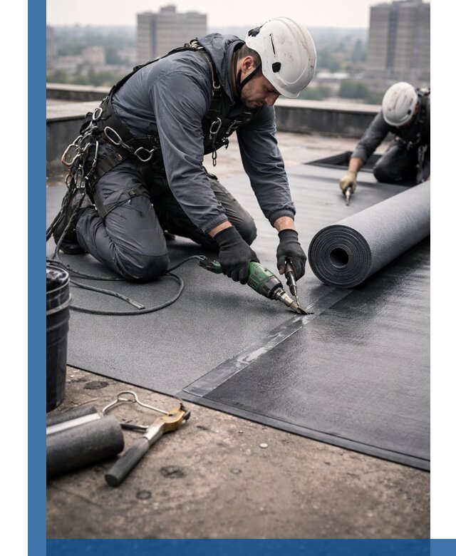 Ремонт мягкой кровли в Вятских Поляне с выездом промальпинистов