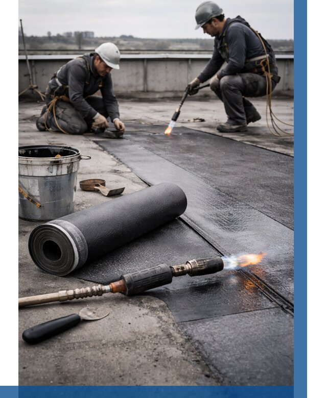 Ремонт рулонной кровли в Вятских Поляне от 660 р. | ВЫСОТНИК-Втс