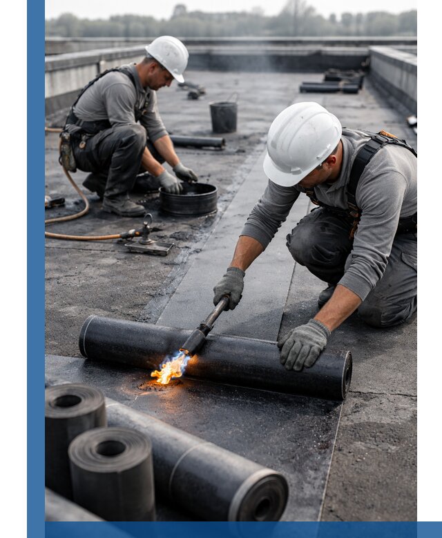 Ремонт рулонной кровли в Вятских Поляне герметизация и восстановление