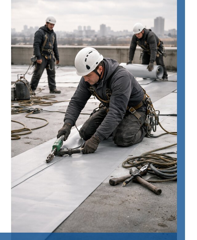 Ремонт мембранной кровли в Вятских Поляне от 1827 р./м2 | ВЫСОТНИК-Втс