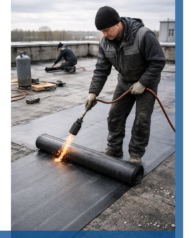 Ремонт наплавляемой кровли в Вятских Поляне от 711 р. | ВЫСОТНИК-Втс