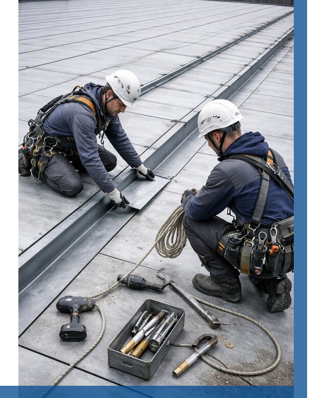 Ремонт фальцевой кровли в Вятских Поляне от 711 р. | ВЫСОТНИК-Втс