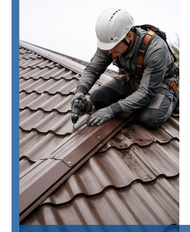 Ремонт металлочерепицы на крыше в Вятских Поляне профессионально