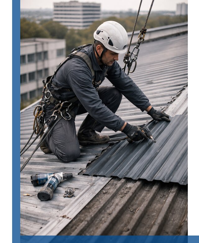 Ремонт профнастила на кровле в Вятских Поляне, работы под ключ