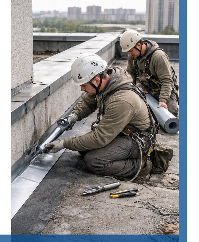 Ремонт кровельных примыканий в Вятских Поляне от 1218 р. | ВЫСОТНИК-Втс