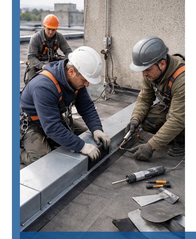 Ремонт кровельных примыканий в Вятских Поляне профессионально