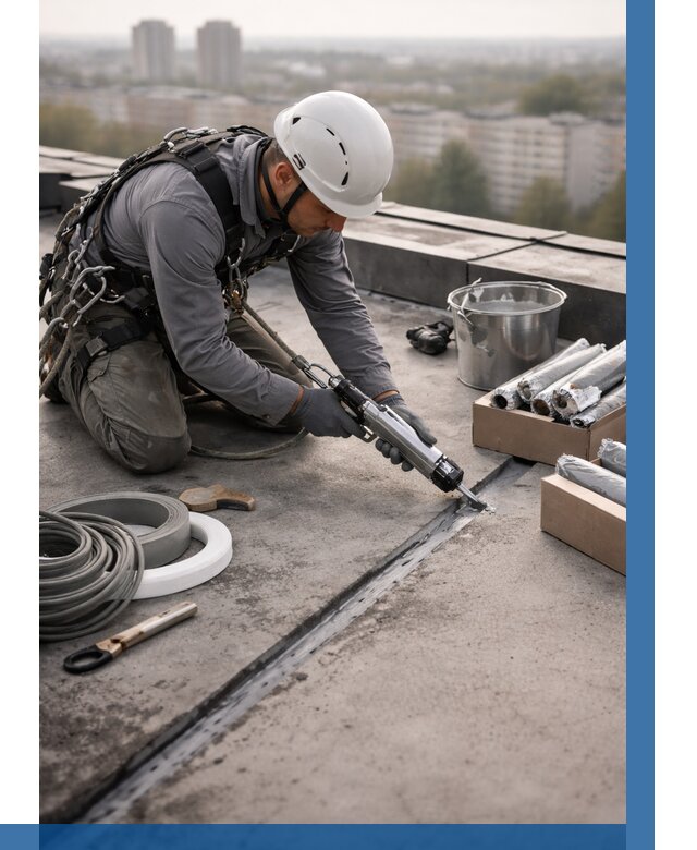 Герметизация швов кровли в Вятских Поляне от 457 р./м2 | ВЫСОТНИК-Втс