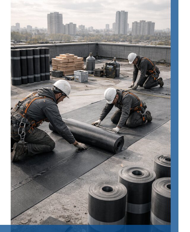 Монтаж мягкой кровли под ключ в Вятских Поляне от 457 р. | ВЫСОТНИК-Втс