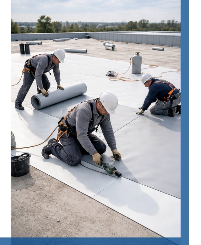 Монтаж мембранной кровли под ключ в Вятских Поляне от 1218 р. | ВЫСОТНИК-Втс