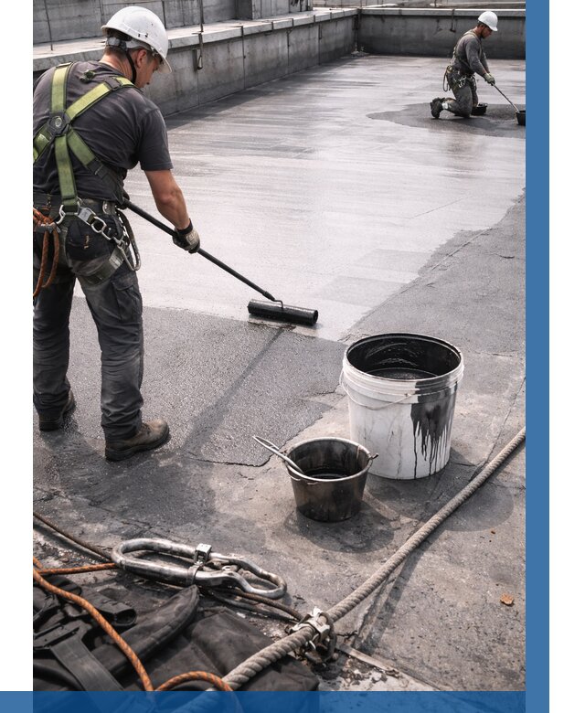 Гидроизоляция кровли жидкой резиной в Вятских Поляне от 508 р. | ВЫСОТНИК-Втс