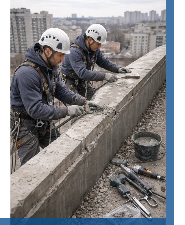 Ремонт парапета на кровле в Вятских Поляне от 1523 р. | ВЫСОТНИК-Втс