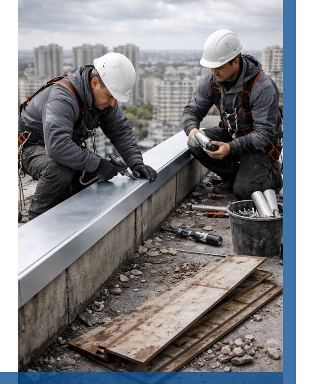 Замена парапетных крышек под ключ в Вятских Поляне от 1218 р. | ВЫСОТНИК-Втс