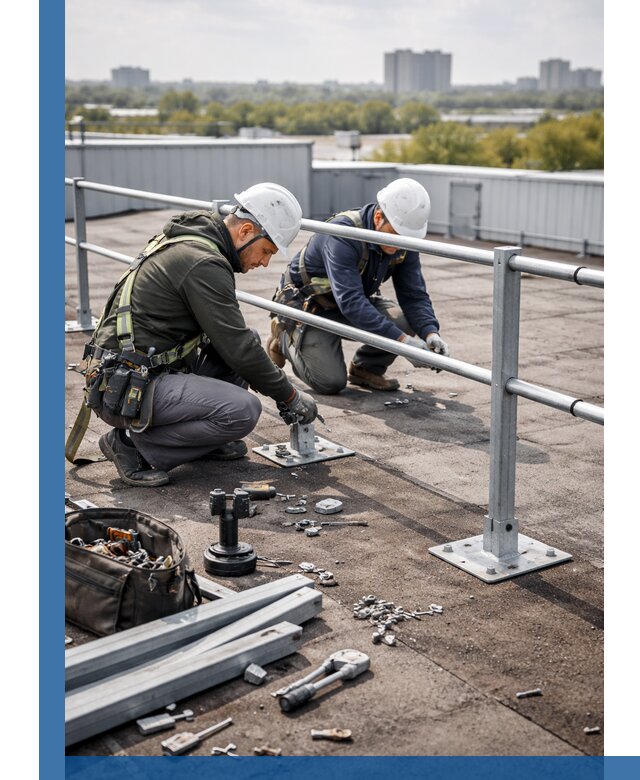 Монтаж кровельного ограждения в Вятских Поляне под ключ с гарантией