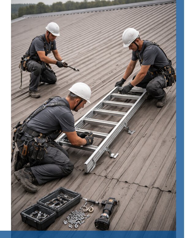 Монтаж кровельной лестницы в Вятских Поляне от 4568 р. | ВЫСОТНИК-Втс