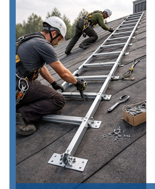 Профессиональный монтаж кровельной лестницы в Вятских Поляне под ключ
