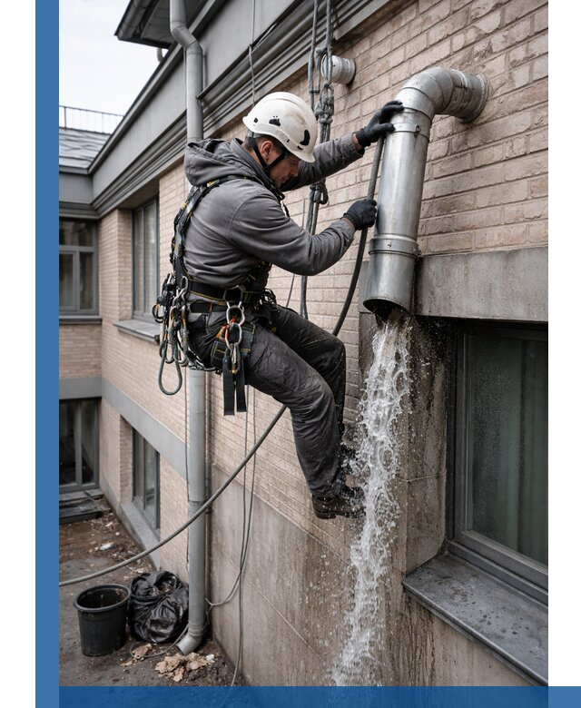 Профессиональная прочистка водосточных труб в Вятских Поляне с гарантией