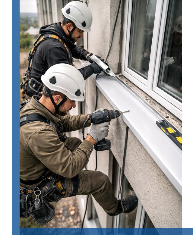 Профессиональный монтаж оконных отливов и отведения воды в Вятских Поляне